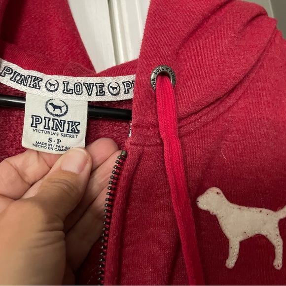 Pink red zip up hoodie - Picture 6 of 6